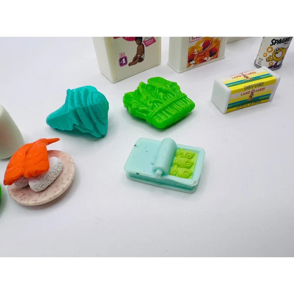 Vintage Doll Sized Barbie Food Oreos Land O Lakes‎ Huggies Sushi Veggies Minis
